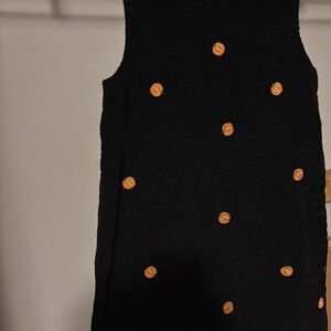 Charming Black Dress with Orange Pumpkin Accents
